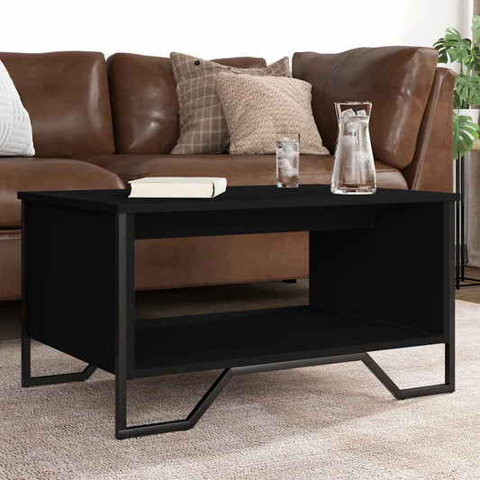 Tavolino da Salotto Nero 75x51x40 cm in Legno Multistrato | homemem39