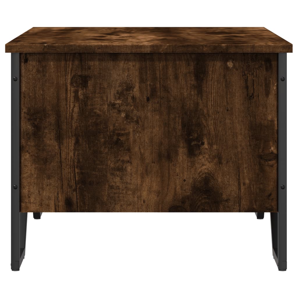 Tavolino da Salotto Rovere Fumo 75x51x40cm in Legno Multistrato