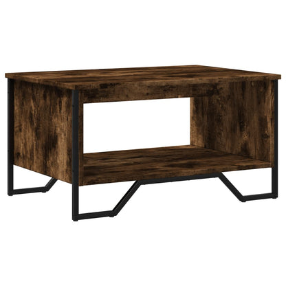 Tavolino da Salotto Rovere Fumo 75x51x40cm in Legno Multistrato