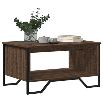 Tavolino da Salotto Rovere Marrone 75x51x40cm Legno Multistrato