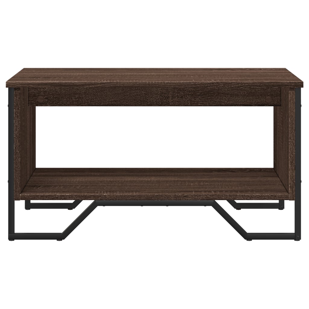 Tavolino da Salotto Rovere Marrone 75x51x40cm Legno Multistrato | homemem39