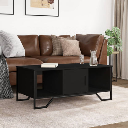 Tavolino da Salotto Nero 100x51x40 cm in Legno Multistrato | homemem39
