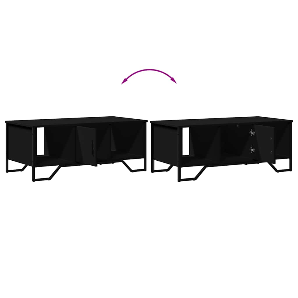 Tavolino da Salotto Nero 100x51x40 cm in Legno Multistrato | homemem39