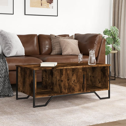 Tavolino da Salotto Rovere Fumo 100x51x40 cm Legno Multistrato | homemem39