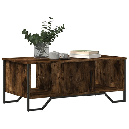 Tavolino da Salotto Rovere Fumo 100x51x40 cm Legno Multistrato