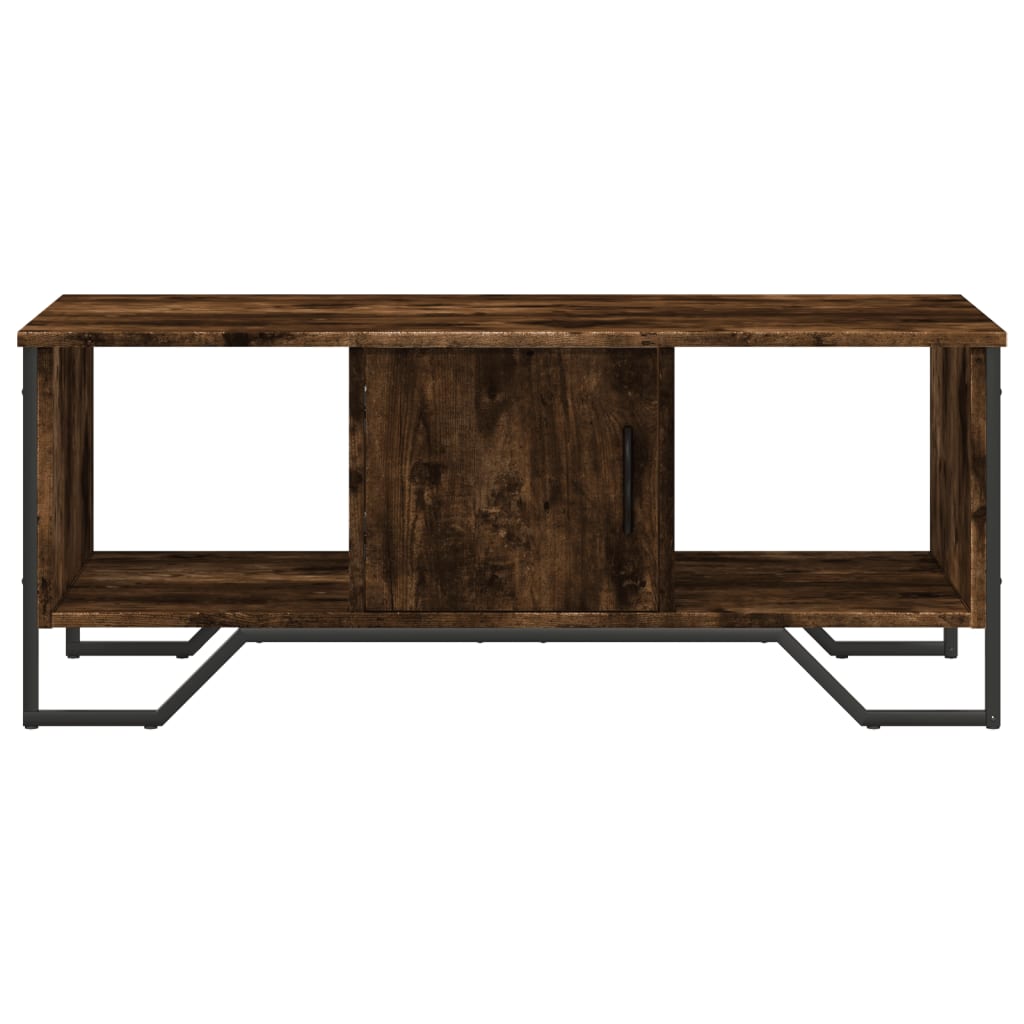 Tavolino da Salotto Rovere Fumo 100x51x40 cm Legno Multistrato | homemem39
