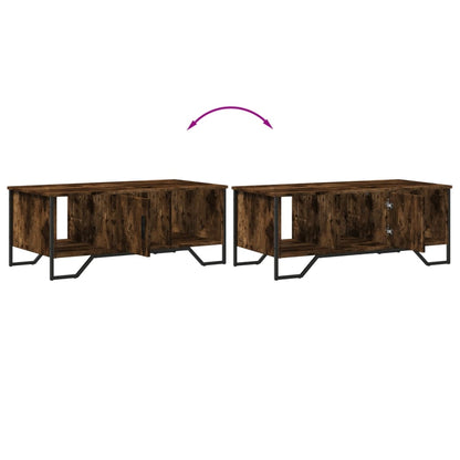 Tavolino da Salotto Rovere Fumo 100x51x40 cm Legno Multistrato
