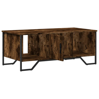 Tavolino da Salotto Rovere Fumo 100x51x40 cm Legno Multistrato
