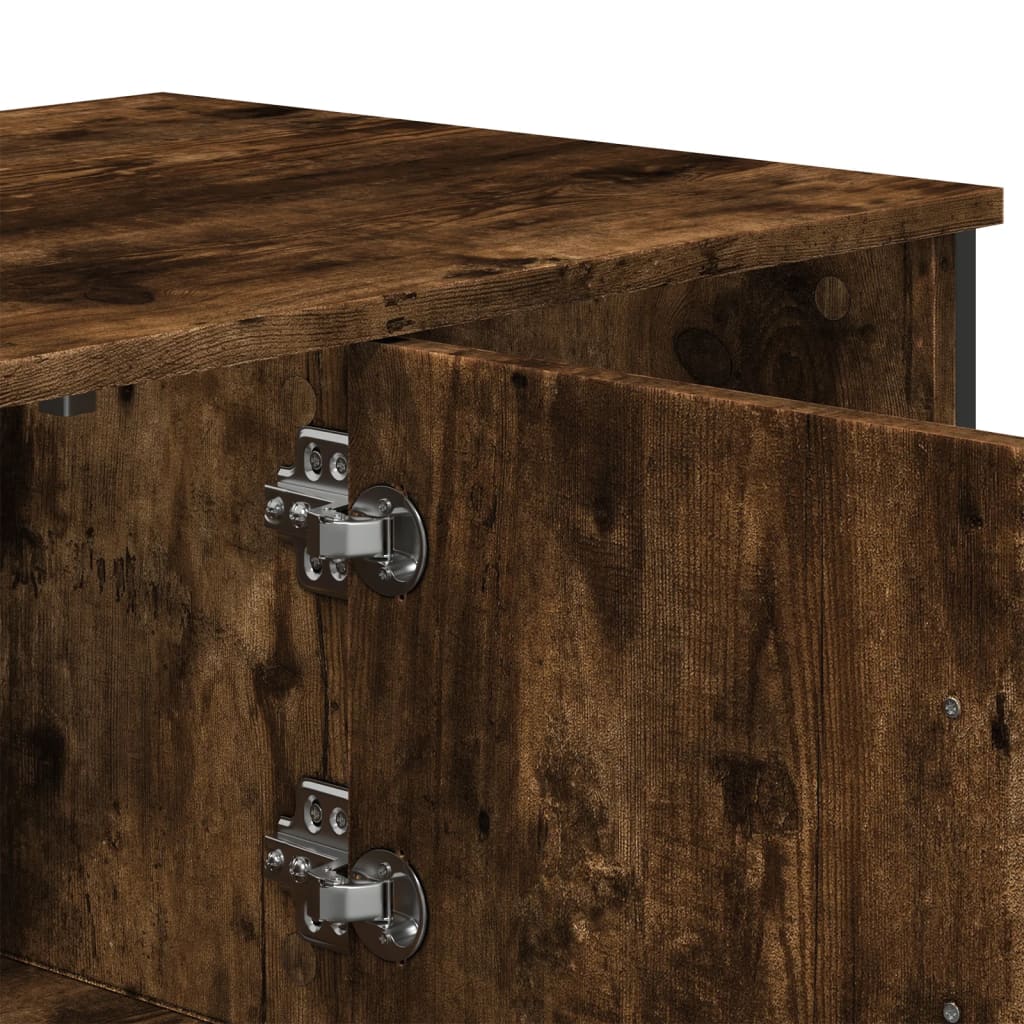 Tavolino da Salotto Rovere Fumo 100x51x40 cm Legno Multistrato