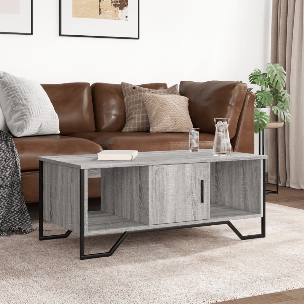 Tavolino da Salotto Grigio Sonoma 100x51x40cm Legno Multistrato