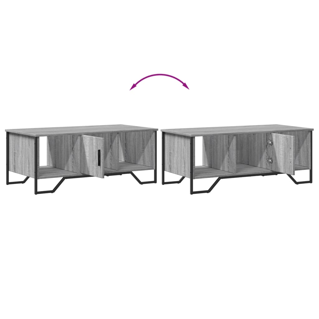 Tavolino da Salotto Grigio Sonoma 100x51x40cm Legno Multistrato