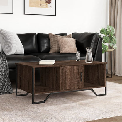 Tavolino Salotto Rovere Marrone 100x51x40 cm Legno Multistrato | homemem39
