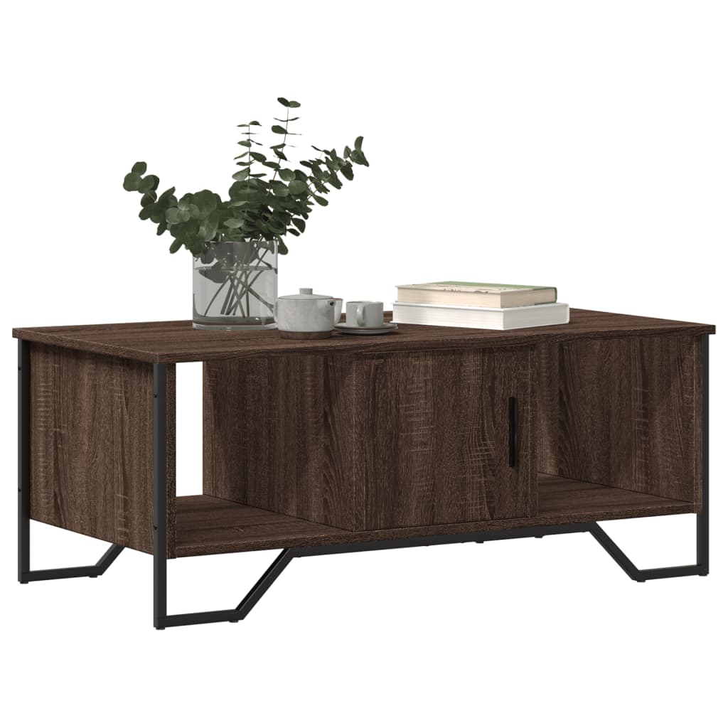 Tavolino Salotto Rovere Marrone 100x51x40 cm Legno Multistrato