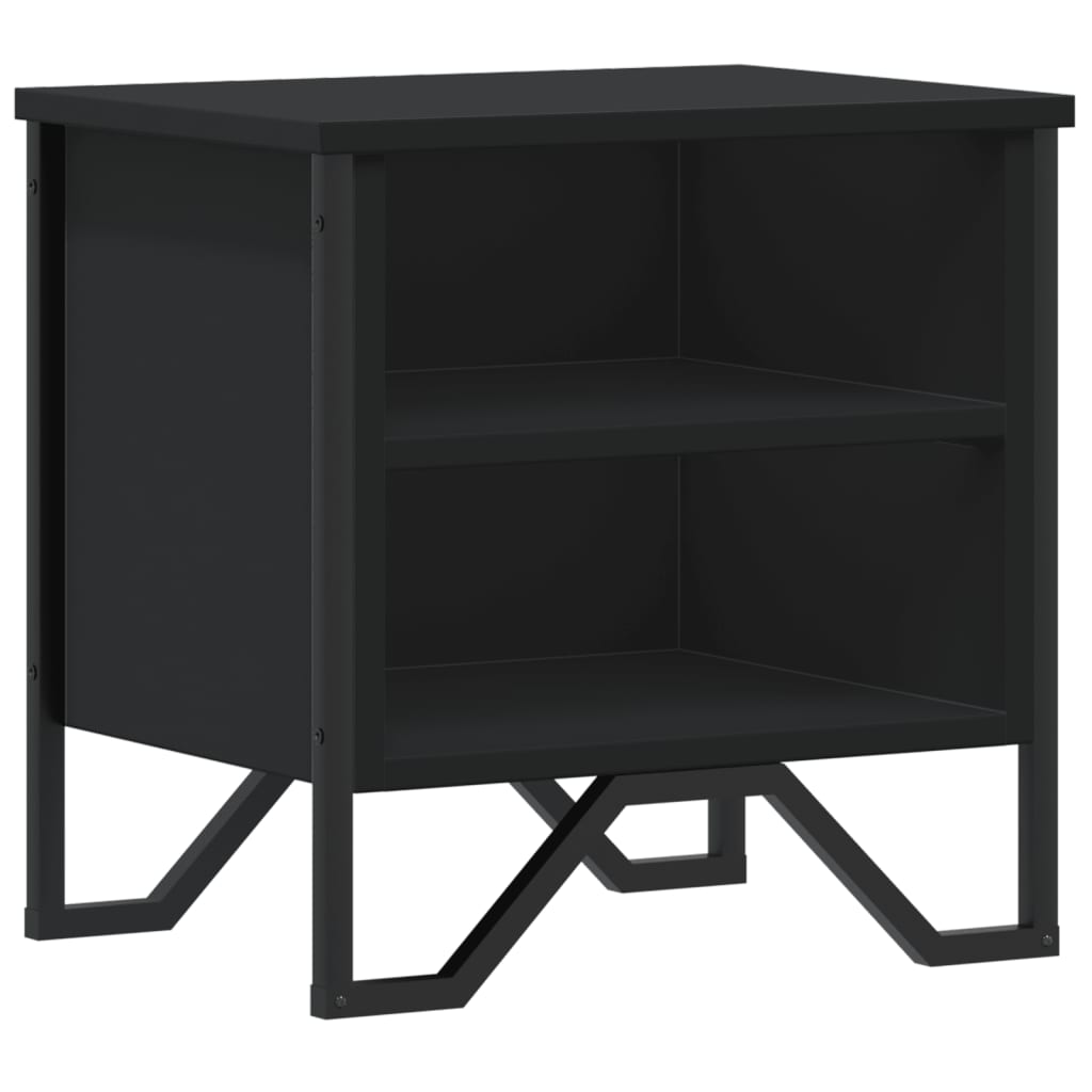Comodino Nero 40x30x40 cm in Legno Multistrato - homemem39