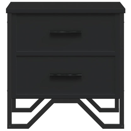 Comodino Nero 40x41x40 cm in Truciolato