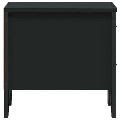 Comodino Nero 40x41x40 cm in Truciolato