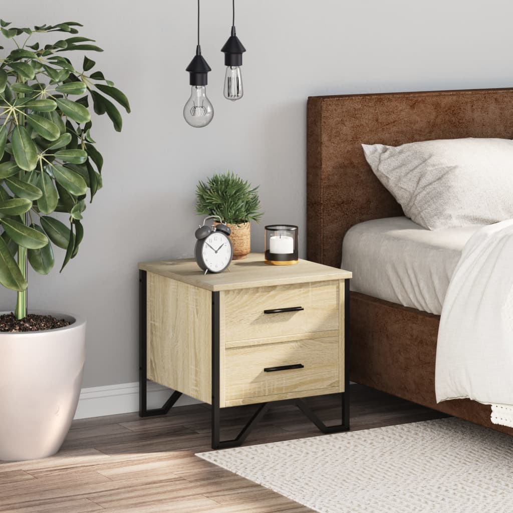 Comodino Rovere Sonoma 40x41x40 cm in Truciolato - homemem39