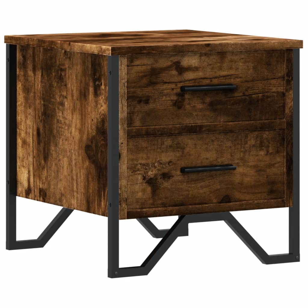 Comodino Rovere Fumo 40x41x40 cm in Truciolato | homemem39
