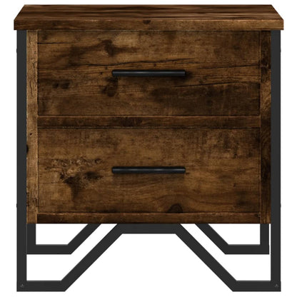 Comodino Rovere Fumo 40x41x40 cm in Truciolato | homemem39