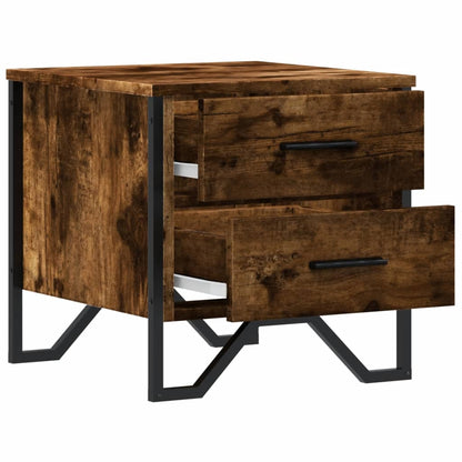 Comodino Rovere Fumo 40x41x40 cm in Truciolato | homemem39