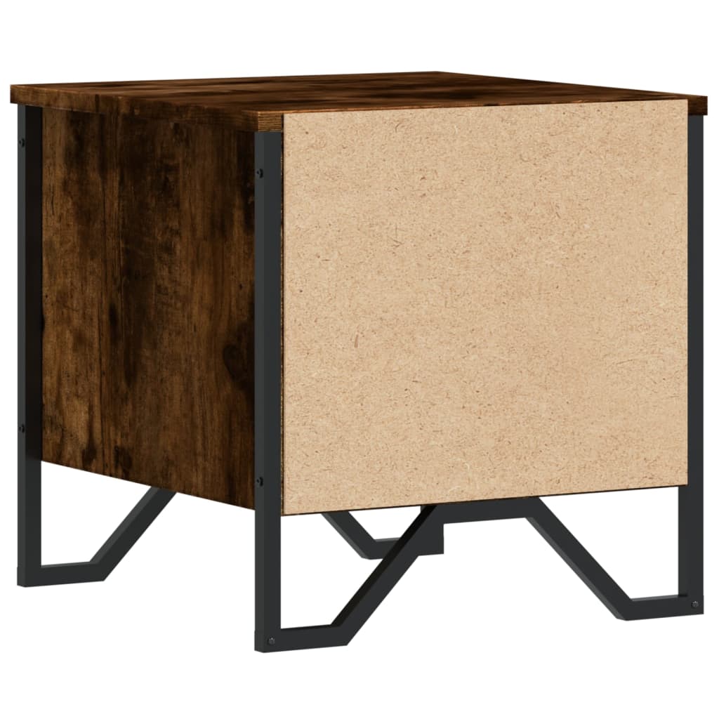 Comodino Rovere Fumo 40x41x40 cm in Truciolato | homemem39