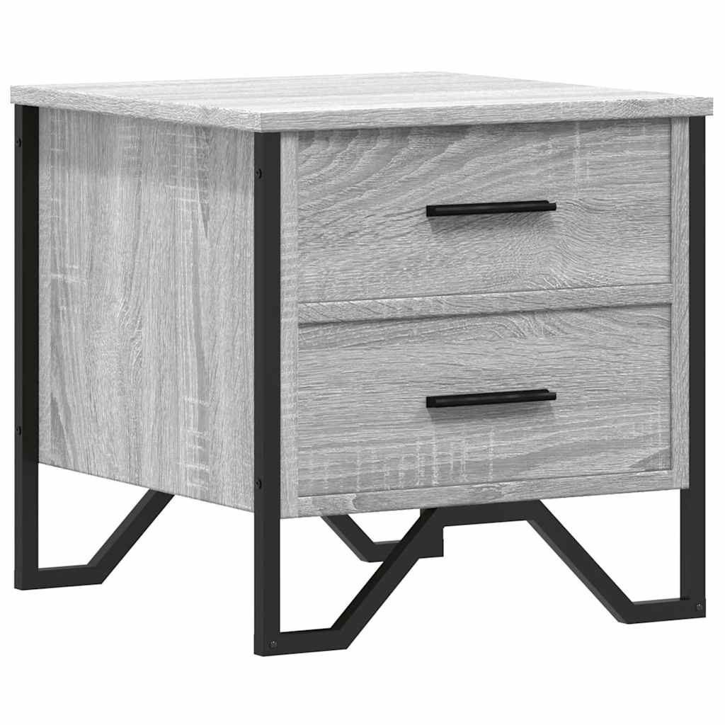 Comodino Grigio Sonoma 40x41x40 cm in Truciolato