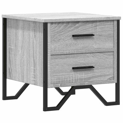 Comodino Grigio Sonoma 40x41x40 cm in Truciolato
