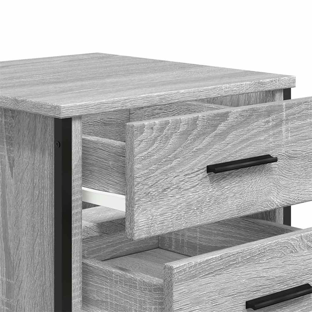 Comodino Grigio Sonoma 40x41x40 cm in Truciolato | homemem39