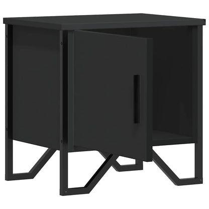 Comodino Nero 40x30x40 cm in Legno Multistrato - homemem39