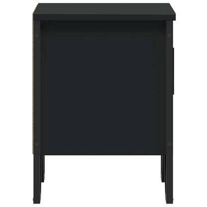 Comodino Nero 40x30x40 cm in Legno Multistrato - homemem39