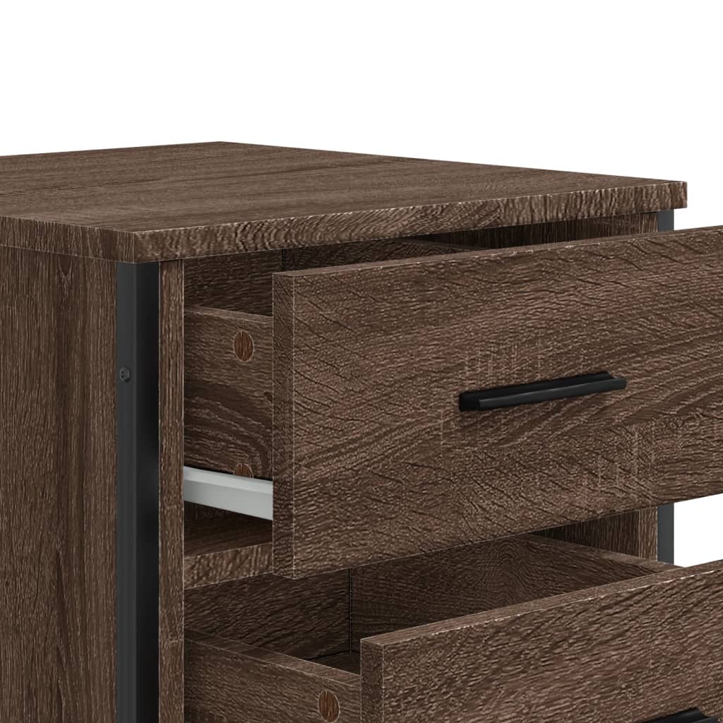 Comodino Rovere Marrone 40x41x60 cm in Legno Multistrato | homemem39