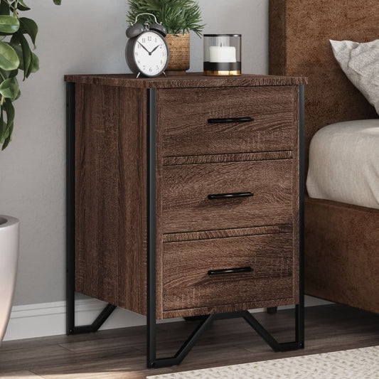Comodino Rovere Marrone 40x41x60 cm in Legno Multistrato | homemem39