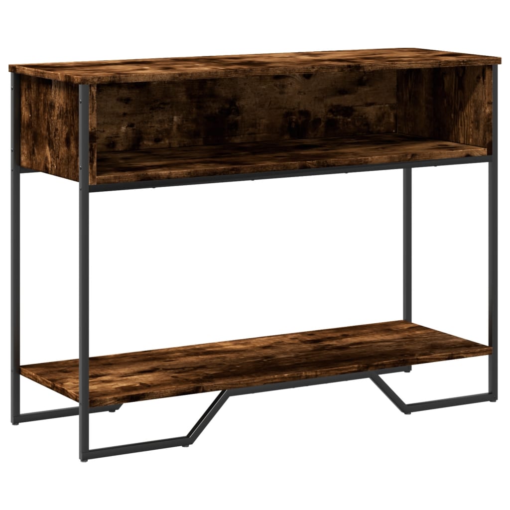 Tavolo Consolle Rovere Fumo 100x35x74,5 cm in Truciolato | homemem39