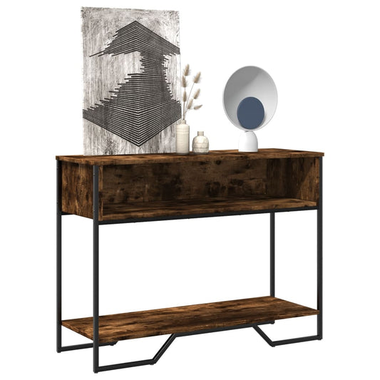 Tavolo Consolle Rovere Fumo 100x35x74,5 cm in Truciolato | homemem39