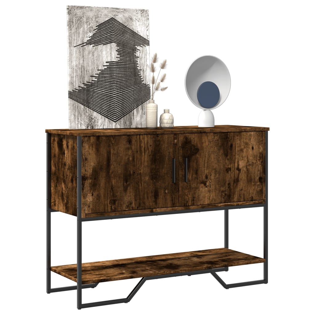 Tavolo Consolle Rovere Fumo 100x35x74,5 cm in Truciolato