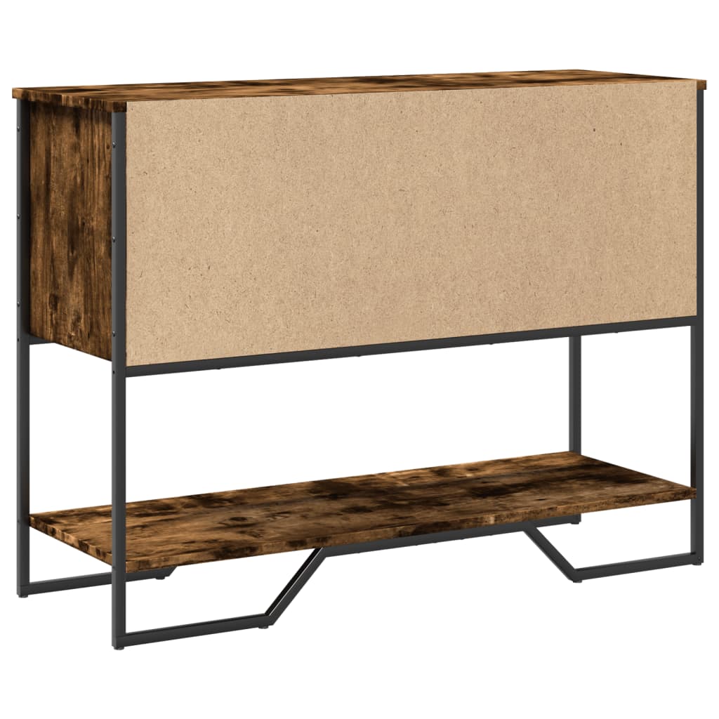 Tavolo Consolle Rovere Fumo 100x35x74,5 cm in Truciolato
