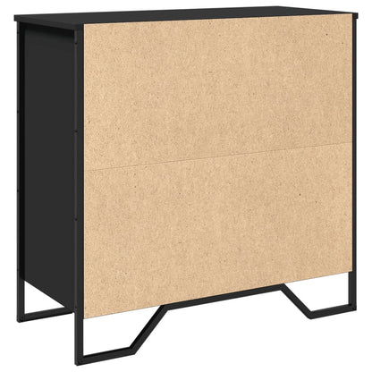 Credenza Nera 78x35,5x74,5 cm in Legno Multistrato