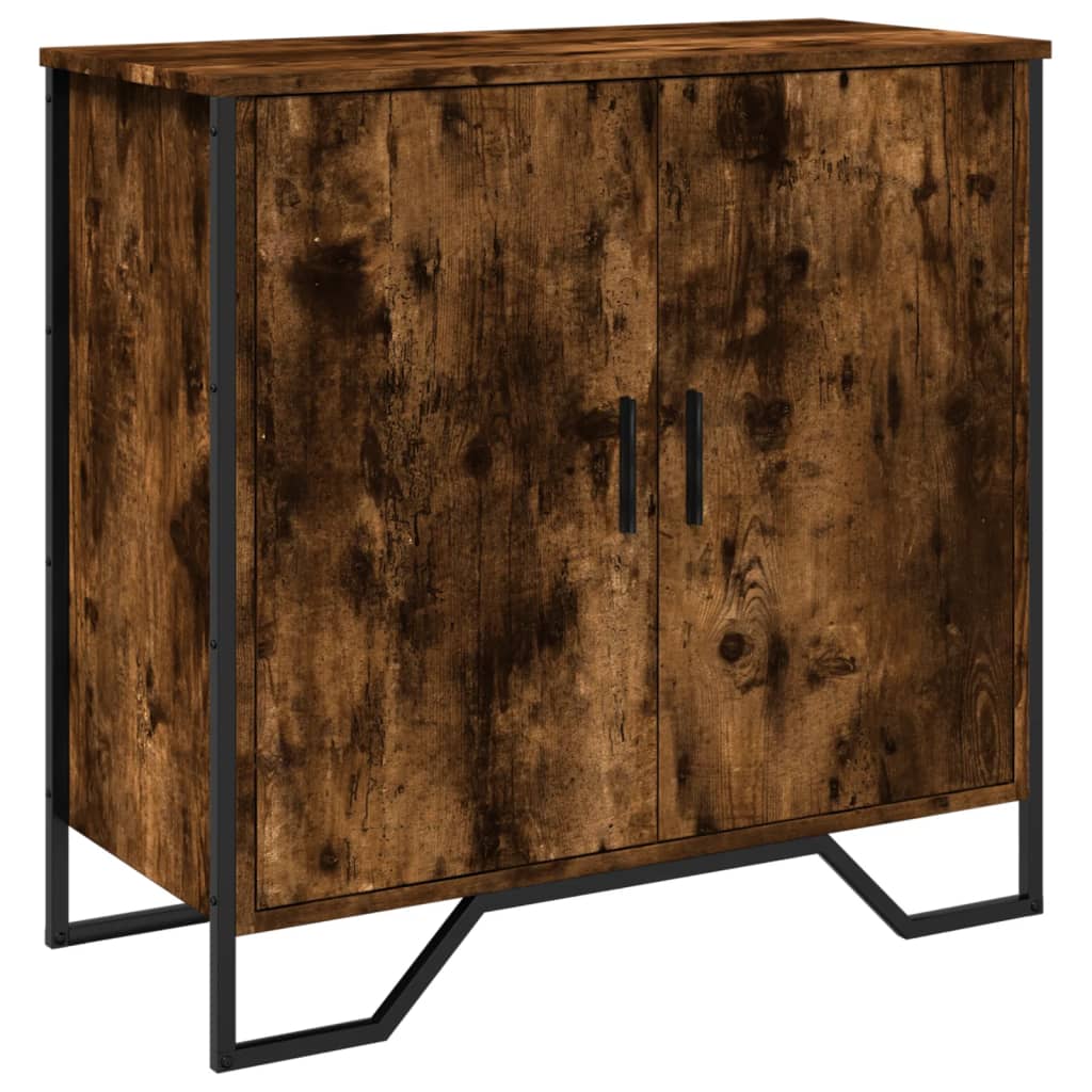 Credenza Rovere Fumo 78x35,5x74,5 cm in Legno Multistrato