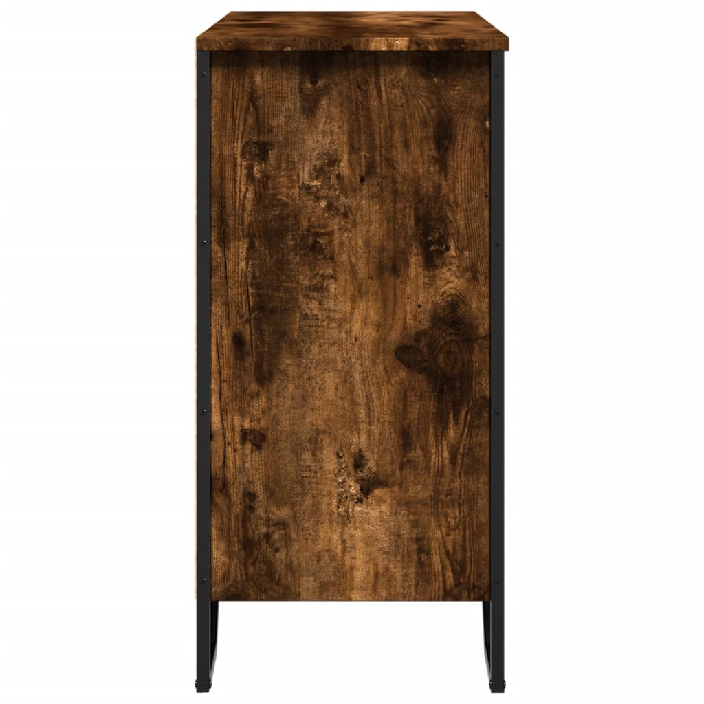 Credenza Rovere Fumo 78x35,5x74,5 cm in Legno Multistrato