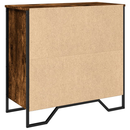 Credenza Rovere Fumo 78x35,5x74,5 cm in Legno Multistrato