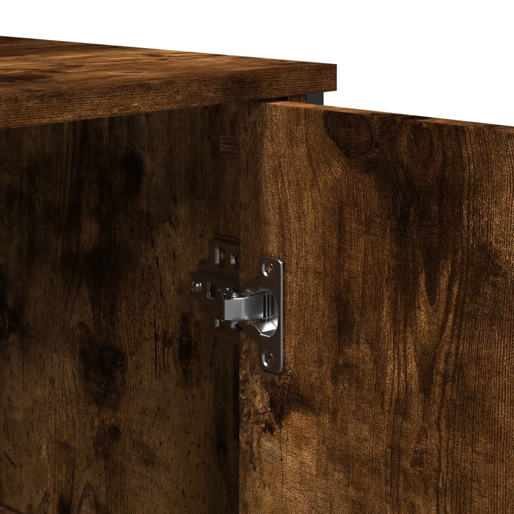 Credenza Rovere Fumo 78x35,5x74,5 cm in Legno Multistrato - homemem39