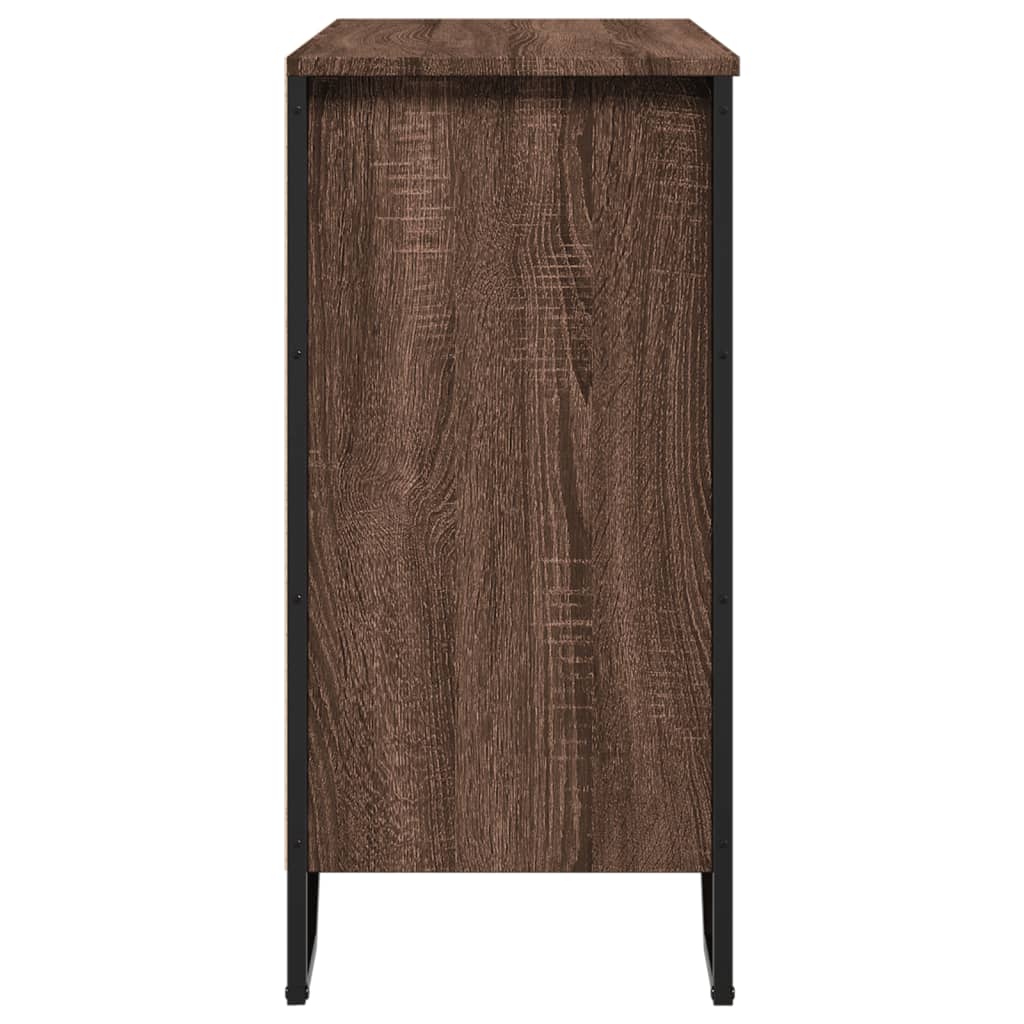 Credenza Rovere Marrone 78x35,5x74,5 cm in Legno Multistrato