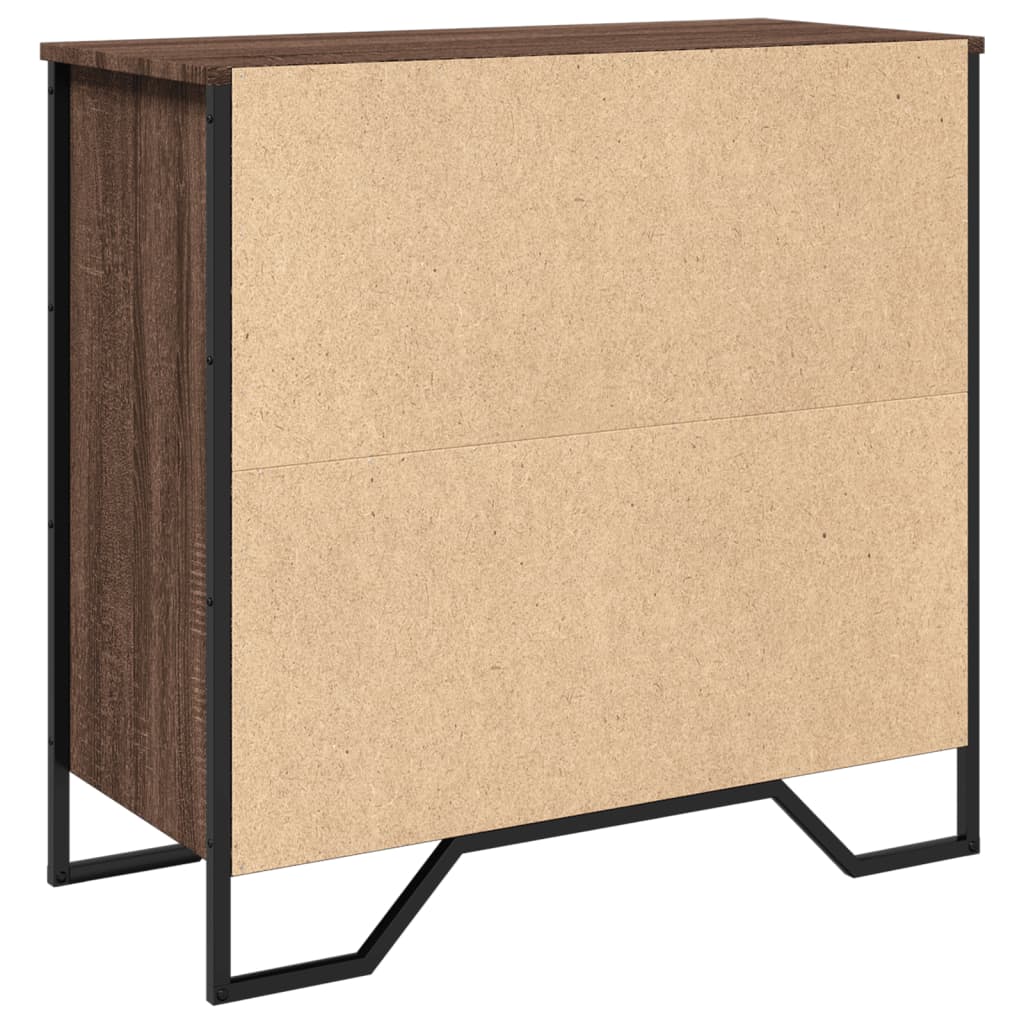 Credenza Rovere Marrone 78x35,5x74,5 cm in Legno Multistrato - homemem39