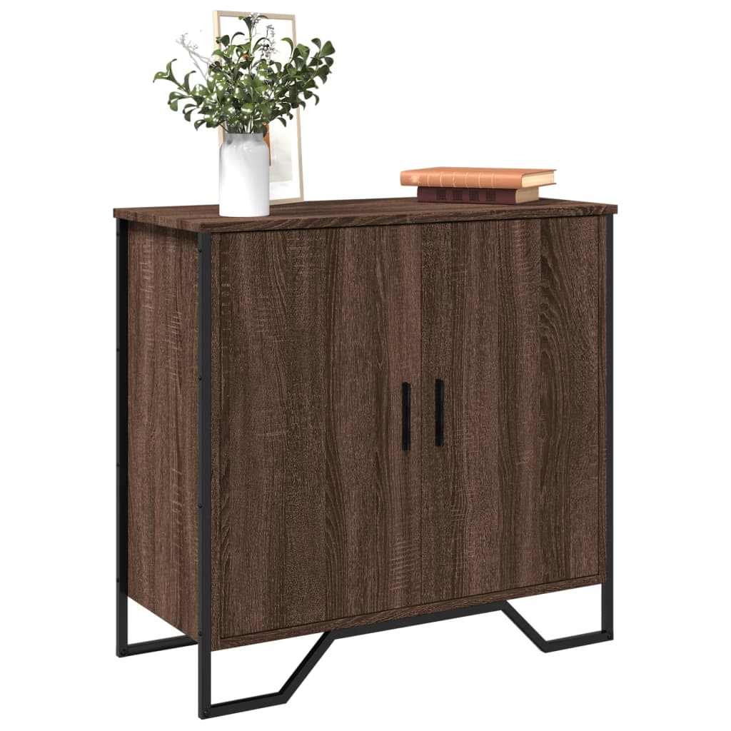 Credenza Rovere Marrone 78x35,5x74,5 cm in Legno Multistrato - homemem39