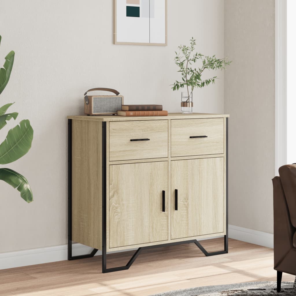 Credenza Rovere Sonoma 79,5x35,5x74,5 cm in Legno Multistrato