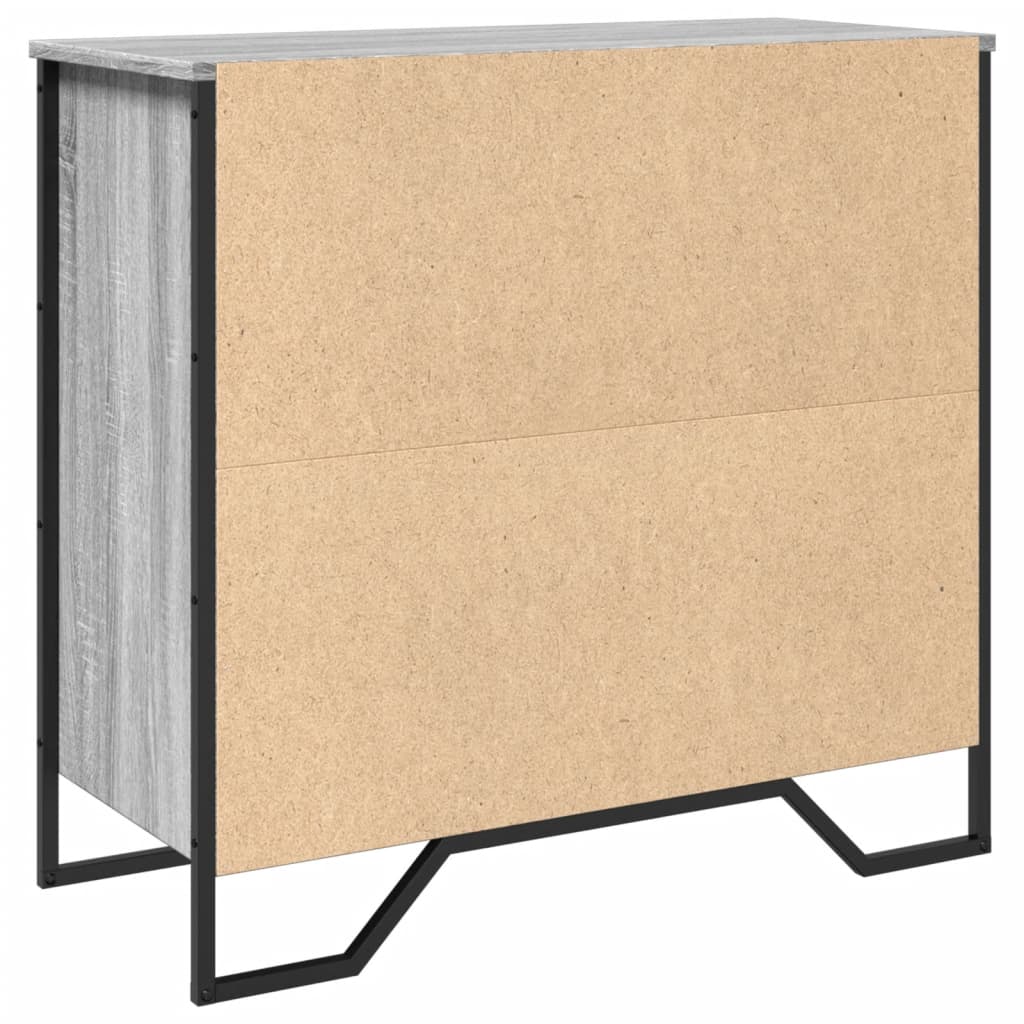 Credenza Grigio Sonoma 79,5x35,5x74,5 cm in Legno Multistrato