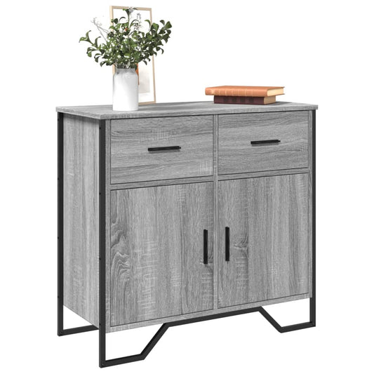 Credenza Grigio Sonoma 79,5x35,5x74,5 cm in Legno Multistrato