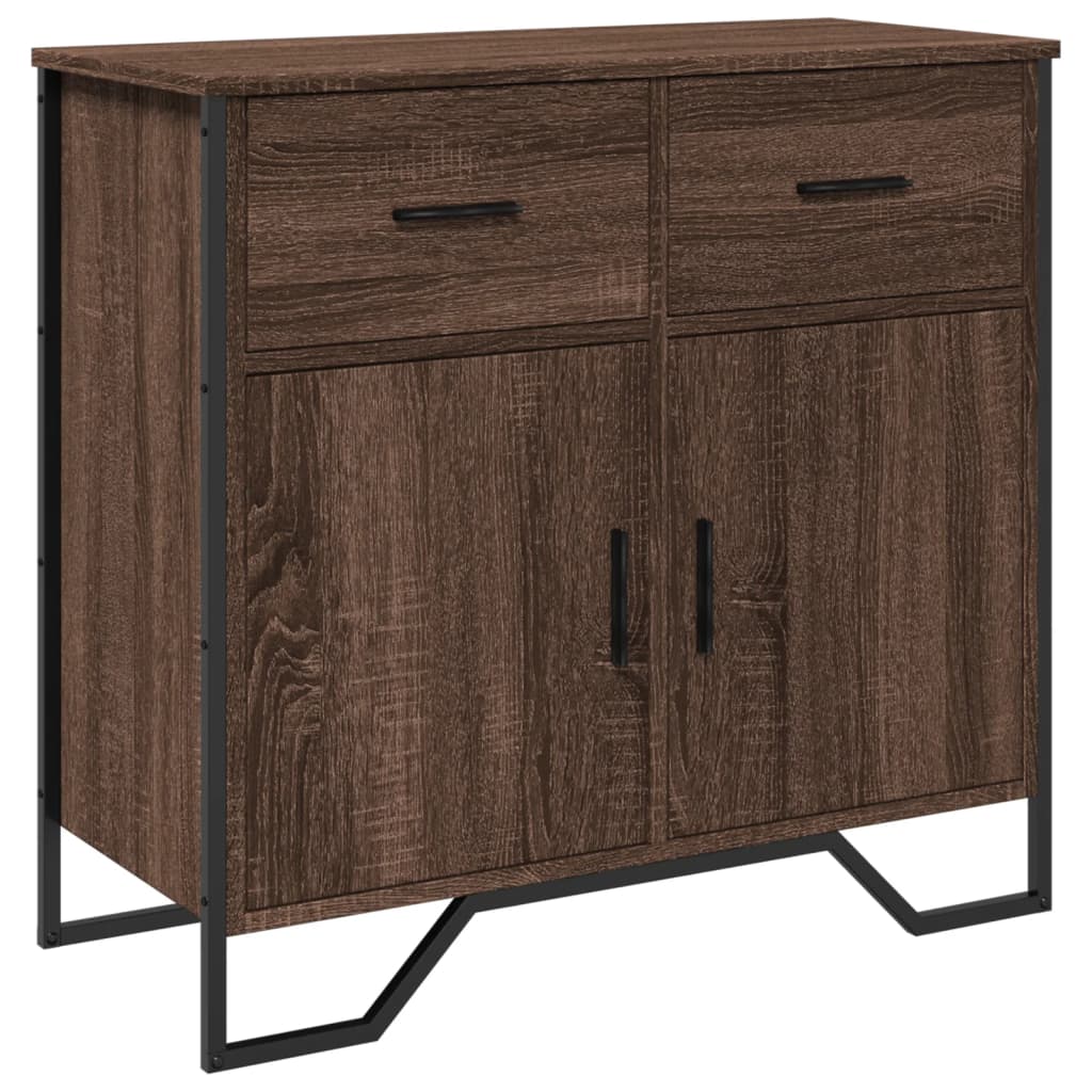 Credenza Rovere Marrone 79,5x35,5x74,5 cm in Legno Multistrato