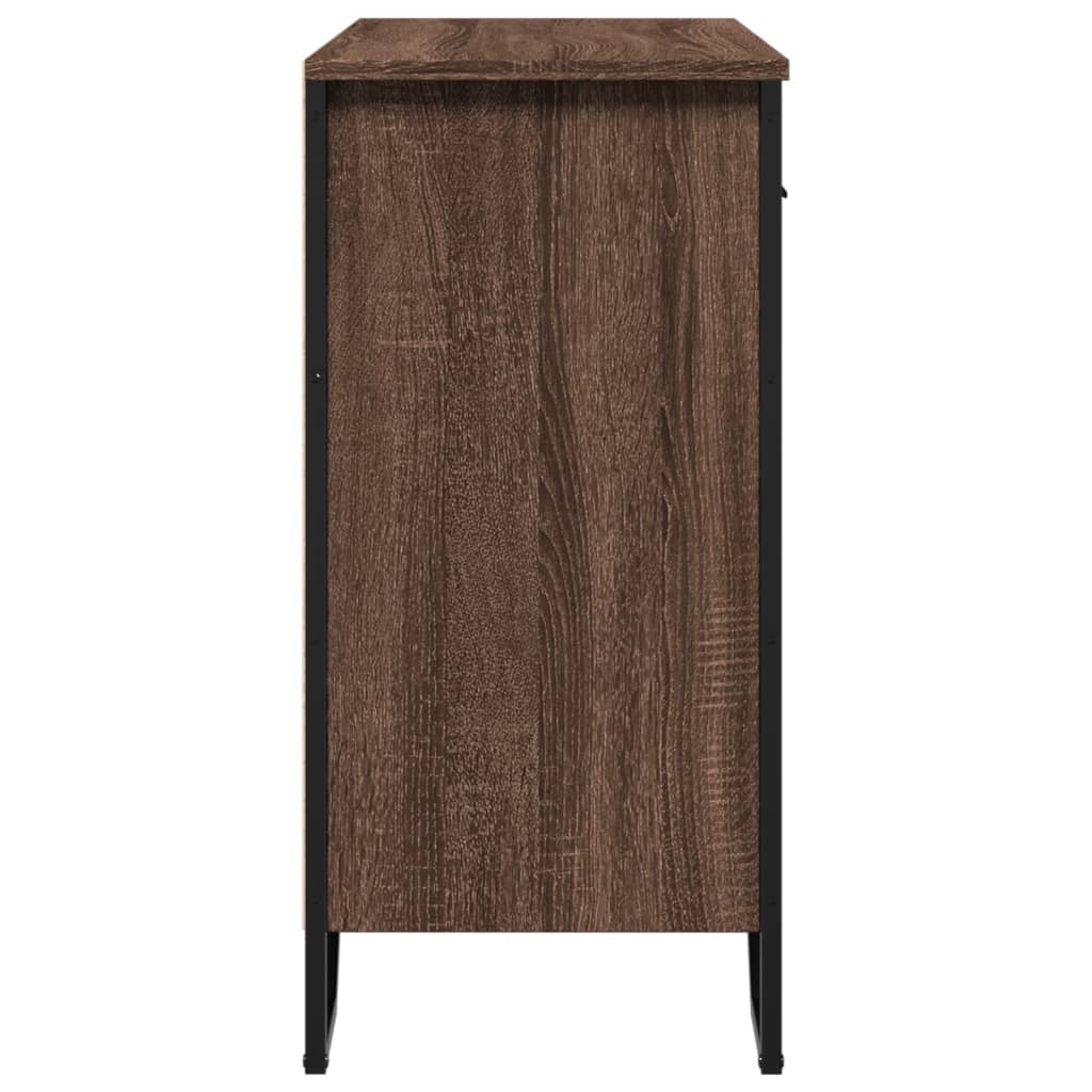 Credenza Rovere Marrone 79,5x35,5x74,5 cm in Legno Multistrato