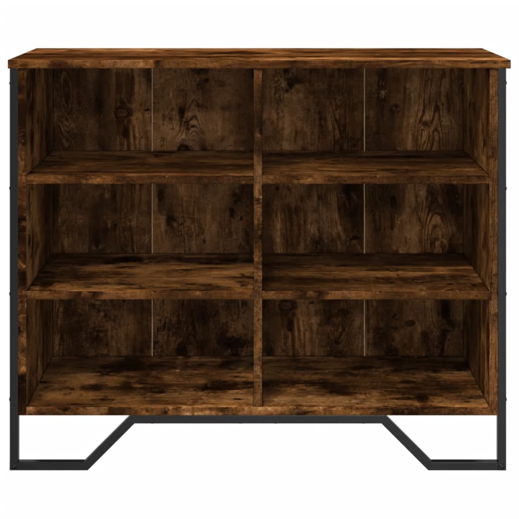 Credenza Rovere Fumo 91x35,5x74,5 cm in Legno Multistrato